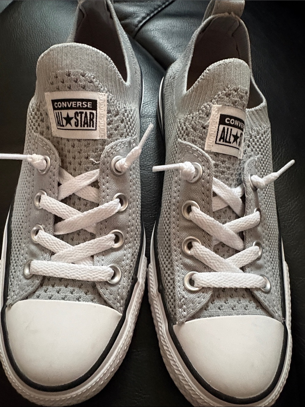 Converse Light Gray Knit All Star Low Top Sneakers - Picture 9 of 9